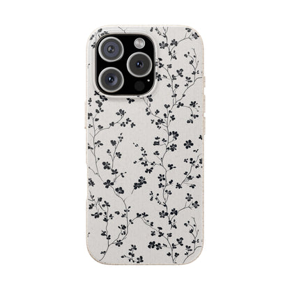 Black Blossoms iPhone Case