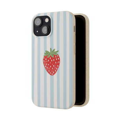 Strawberry Stripe iPhone Case