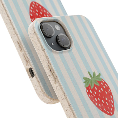 Strawberry Stripe iPhone Case