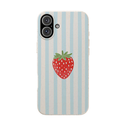 Strawberry Stripe iPhone Case