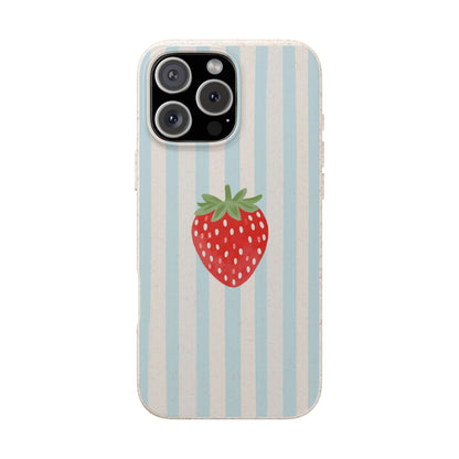 Strawberry Stripe iPhone Case