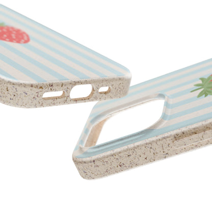 Strawberry Stripe iPhone Case