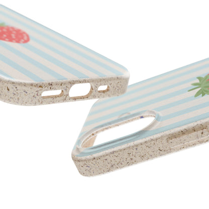 Strawberry Stripe iPhone Case