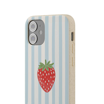 Strawberry Stripe iPhone Case