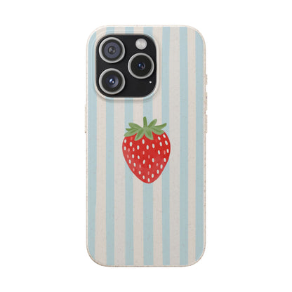 Strawberry Stripe iPhone Case
