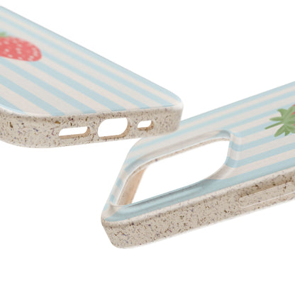 Strawberry Stripe iPhone Case